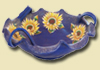 e ceramiche di Angelao Occhipinti - centrotavola girasoli in blue